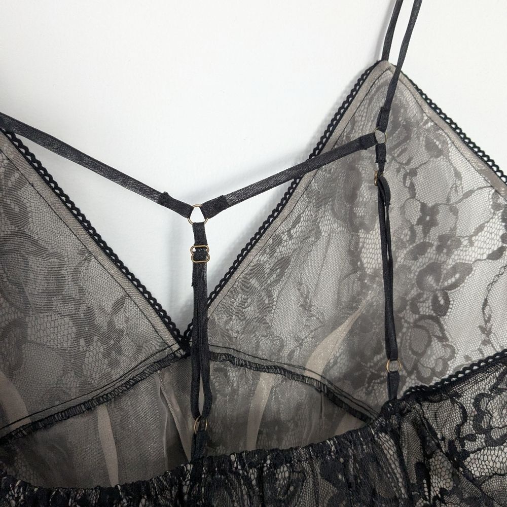 NWT Anthropologie Black Lace Bubble Dress Slip - Picture 8 of 11